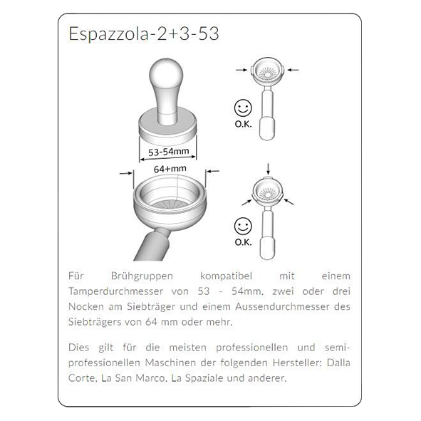 Espazzola-2+3-53 Brühkopf Reinigungstool Schwarz