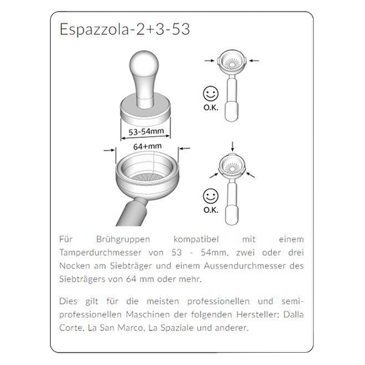Espazzola-2+3-53 Brühkopf Reinigungstool Schwarz